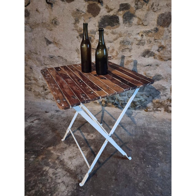 1950s Vintage Folding Bistro Table, 1950s For Sale - Image 5 of 16