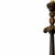 Furniture - Large torch stand - 19th century (141 cm). Portuguese, 19th century; carved wood; painted and gilded....