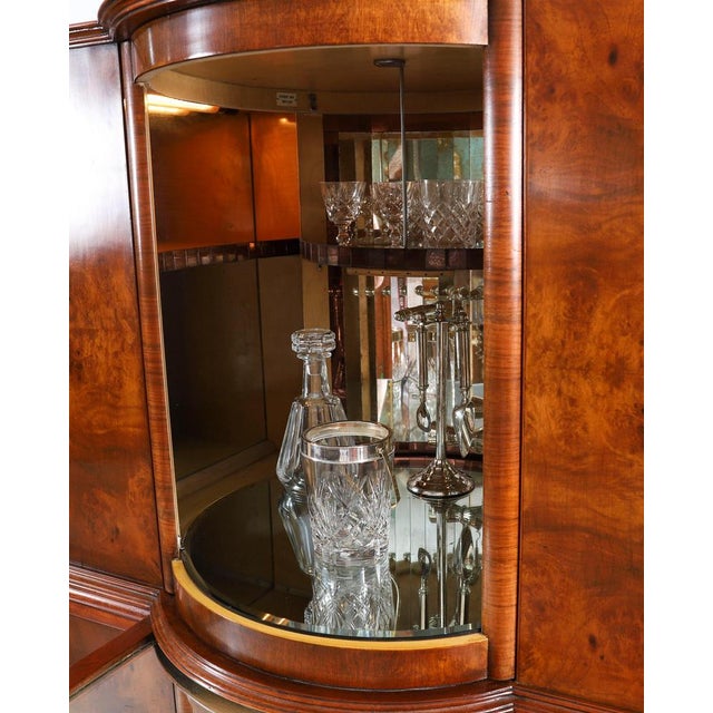 Antique Burr Walnut Revolving Dry Bar Cabinet, 1920s For Sale - Image 15 of 18