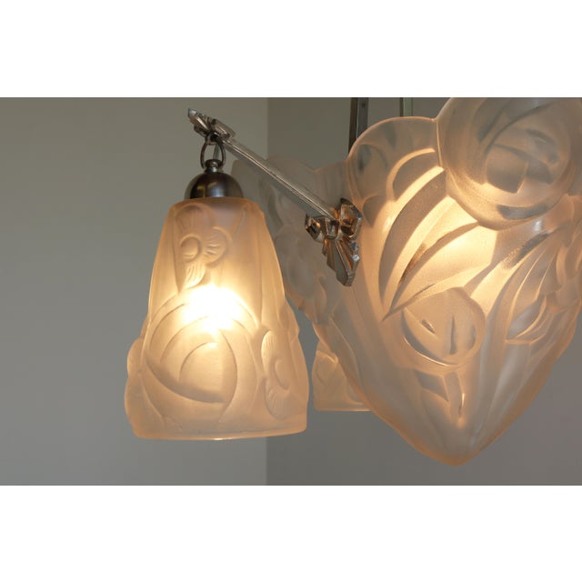 Vintage Art Deco Geometric Pendant Light by David Guéron Degue & A. Petitot, 1930 For Sale - Image 18 of 18