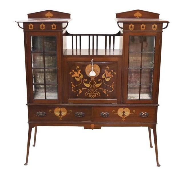 Edwardian Art Nouveau Display Cabinet, 1910 For Sale - Image 6 of 6