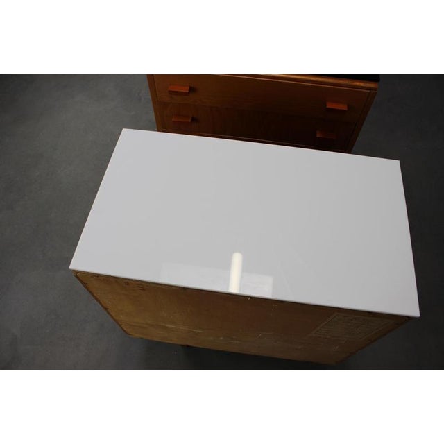 Mid-Century Maple Nightstands with Black and White Tops by František Mezulaník, 1960s, Set of 2 For Sale - Image 12 of 18