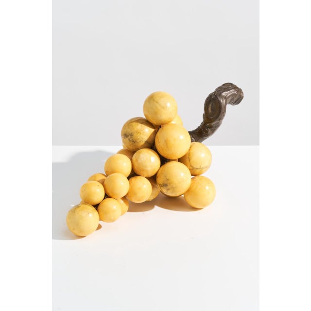 Extra Large Vintage Mid 20th Century Italian Yellow Stone Grape Cluster For Sale - Image 9 of 10