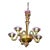 Pretty Venetian Chandelier, Pink and Gold Glass, 1950s For Sale