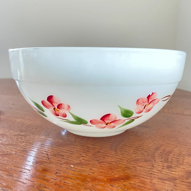 食器 Fire-King - Fire King WHITE Mixing Bowl FIRE KING White Swirl Mixing Bowl Set of 4 Milk Glass
