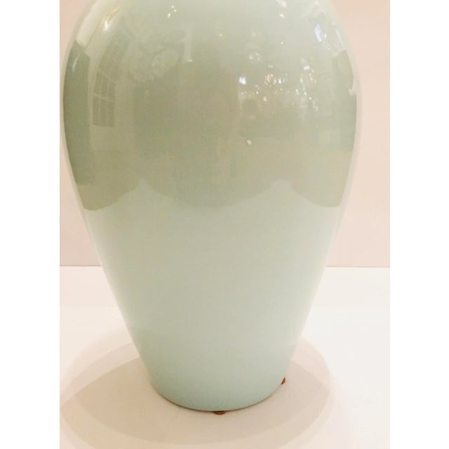 Modern Modern Pale Blue Glaze Porcelain Gourd Vase For Sale - Image 3 of 5