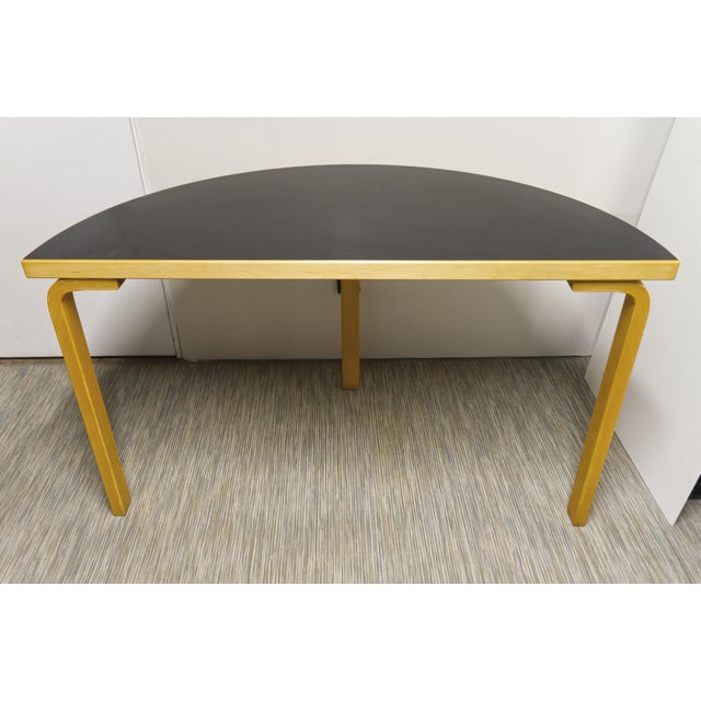 Alvar Aalto for Artek Attributed Demi-Lune Console Table For Sale In Louisville - Image 6 of 8