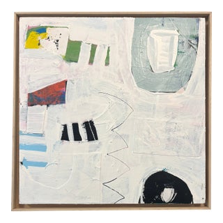 Sarah Trundle, Contemporary Abstract Collage Painting, "Fizzy" For Sale