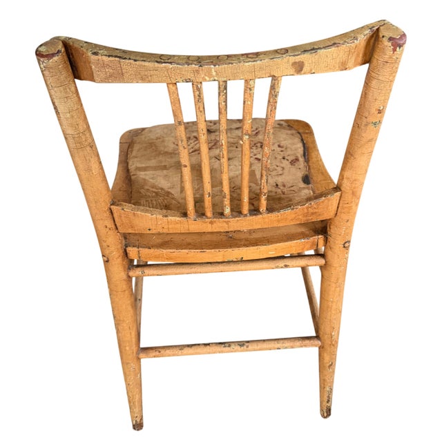 French Country Charming Antique Spindle-Back Chair With Exceptional Aged Patina For Sale - Image 3 of 15