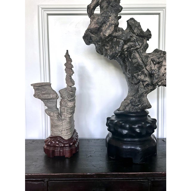 Chinese Scholar Stone Wuling Rock on Stand For Sale - Image 14 of 14