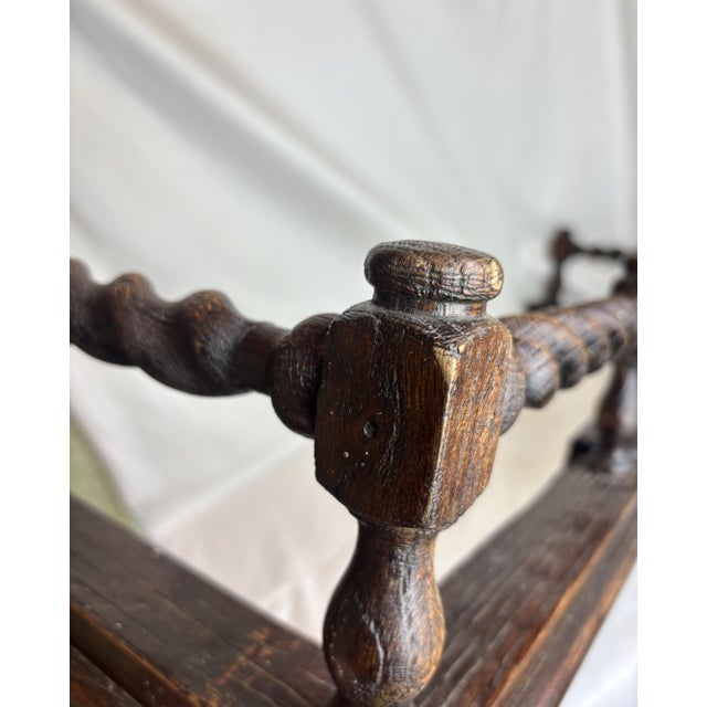 Vintage Expandable Oak Fireplace Fender For Sale - Image 10 of 13