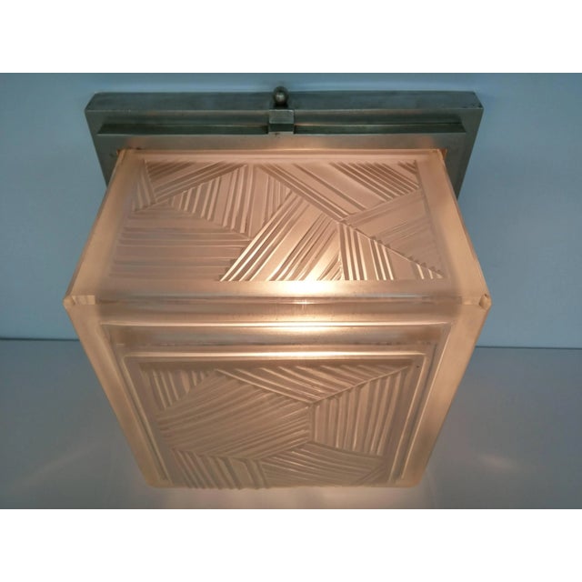 Art Deco French Art Deco Flush Mount Signed by Sabino For Sale - Image 3 of 8
