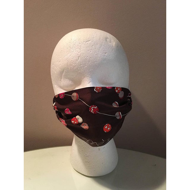 Hermès Handmade Hermes Dancing Pearls Silk Scarf Mask For Sale - Image 4 of 8