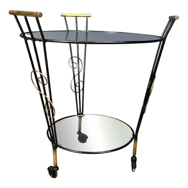 Mid-Century Two Tier Italian Trolley, 1950s For Sale
