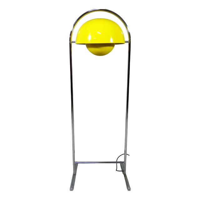 Yellow Flowerpot Floor Lamp in the style of Panton, 1960s For Sale