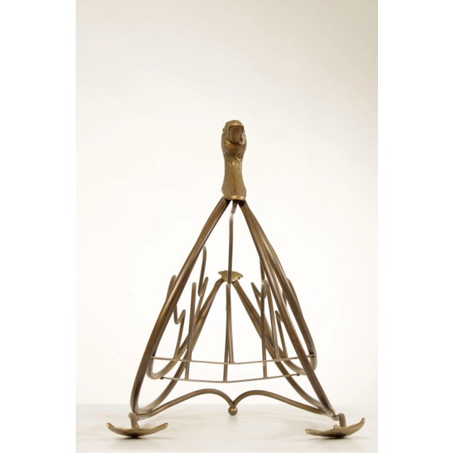 Vintage Brass Goose Magazine Stand For Sale In Philadelphia - Image 6 of 13