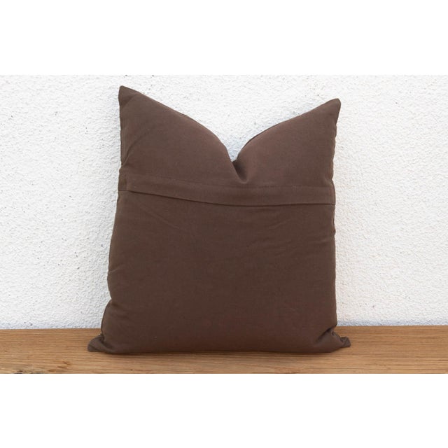 Textile 16" Sq Embroidered Palmette Suzani Pillow Cover For Sale - Image 7 of 8