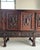 Spanish Revival 1950s Heavily Carved Spanish Style MCM Sideboard W/ All Keys For Sale - Image 3 of 12