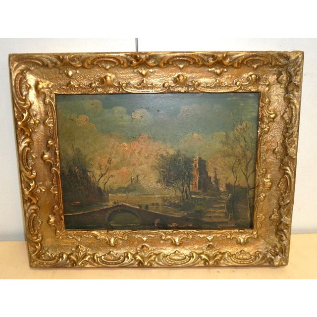 River Landscape, Oil Painting, 1800s For Sale - Image 3 of 12