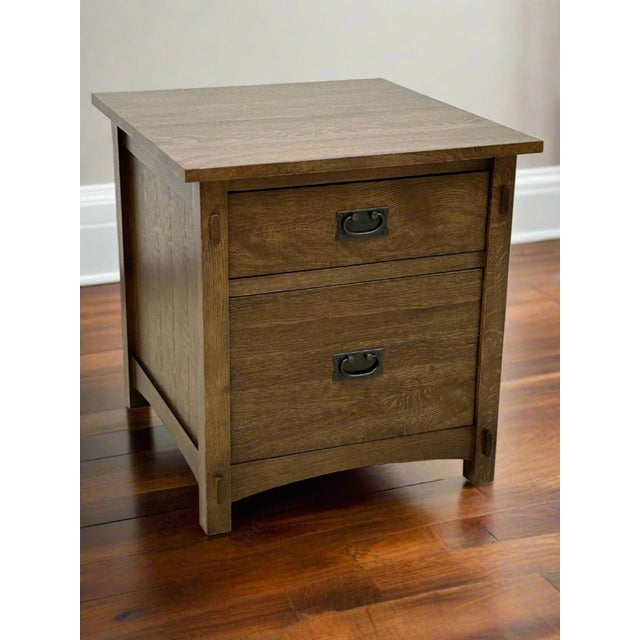 2020s Mission Quarter Sawn Oak File Cabinet - For Sale - Image 5 of 11