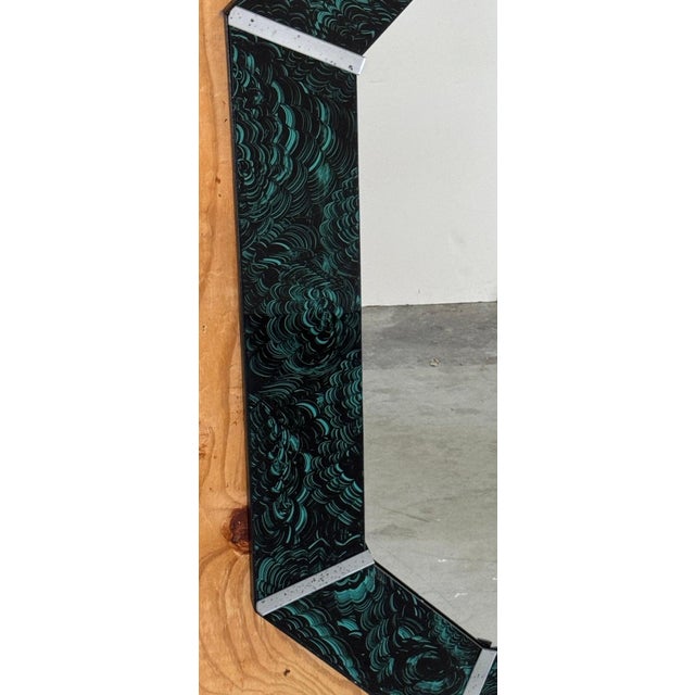 Modern Églomise Malachite Octagonal Mirror For Sale - Image 16 of 18