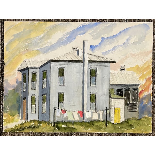 1954 Rowe River Oregon Painting by Matthews For Sale - Image 4 of 4