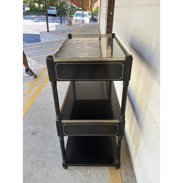Jonathan Charles Flux Lacquered Bar / Etagere. For Sale - Image 9 of 10