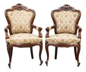 Set of Antique Louis Philippe Style Armchairs