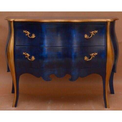 Louis XV Antique Style Blue With Gold Commode For Sale In Los Angeles - Image 6 of 6