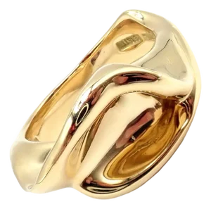 Vintage Tiffany & Co. Yellow Gold Peretti Calla Lily Ring, Size 5