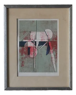 Anders Österlin, Composition, Color Lithograph, 1950s, Framed