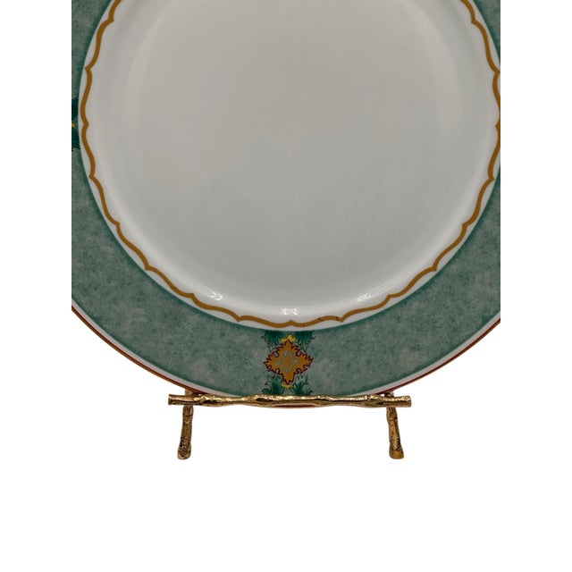 Celadon Mottahedeh Merian Mist 12" Service Plates - Set of 3 For Sale - Image 8 of 10