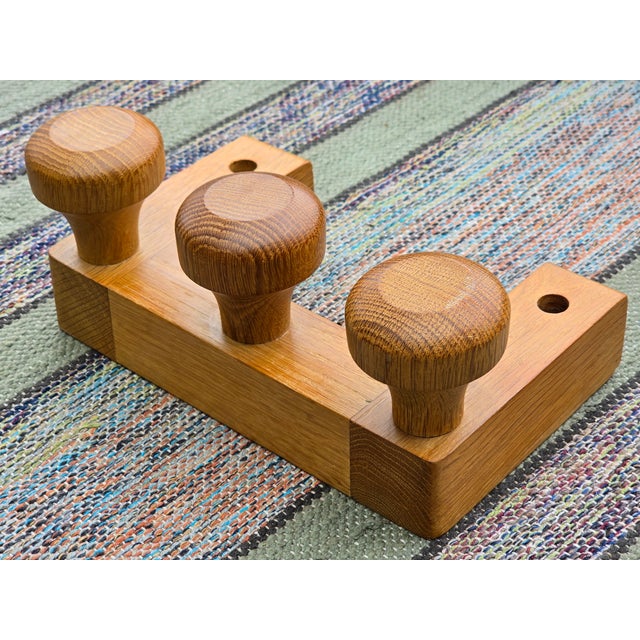 Guillerme et Chambron 3-Hook Coat Rack by Guillerme and Chambron, 1970s For Sale - Image 4 of 12