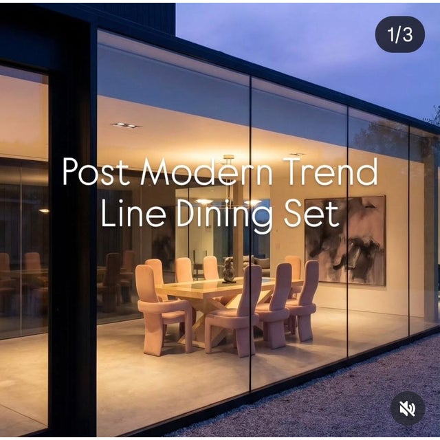 Trend Line Post Modern Dining Chairs in Dusty Rose For Sale - Image 9 of 9