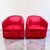 1980s Red Suede Swivel Club Chairs - a Pair For Sale - Image 5 of 9