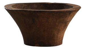 Large Mid-Century African Hand-Carved Wooden Bowl, 1950s