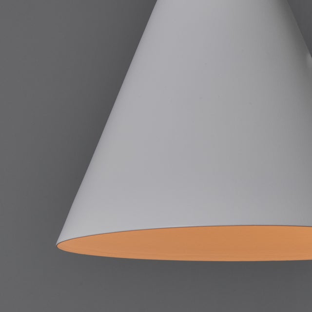 Mid-Century Modern 'ZuZu' White Painted Brass Wall Sconce in the Style of Jacques Biny For Sale In Los Angeles - Image 6 of 18