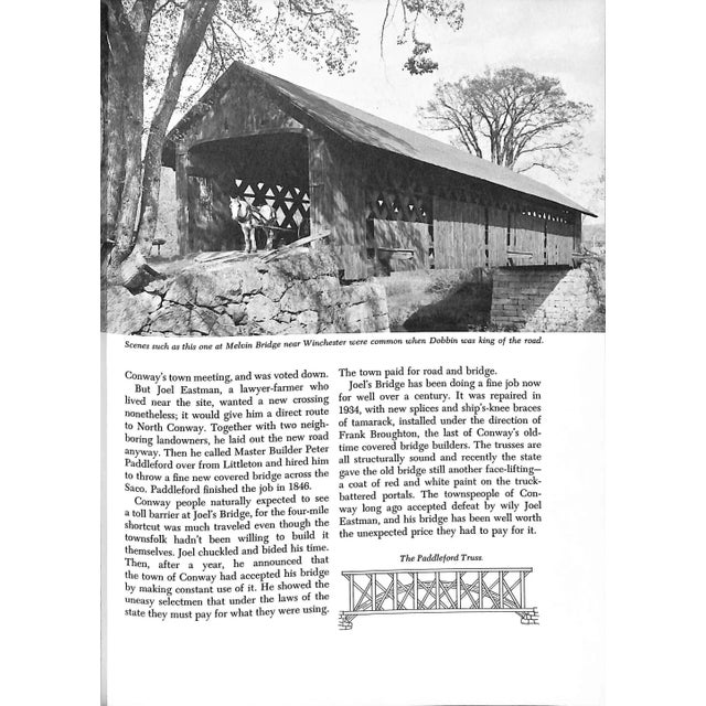 "Covered Bridges of the Northeast: The Complete Story in Words and Pictures" 1957 Allen, Richard Sanders For Sale - Image 10 of 10