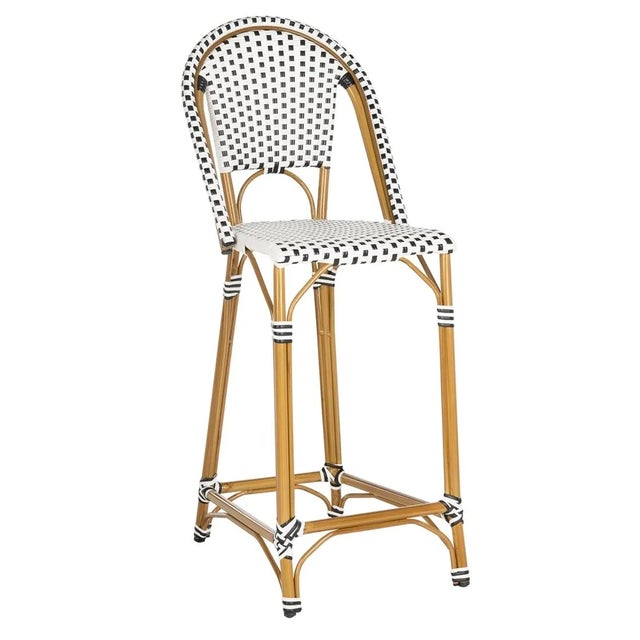 Black Zaid Barstool - Black/White For Sale - Image 8 of 10