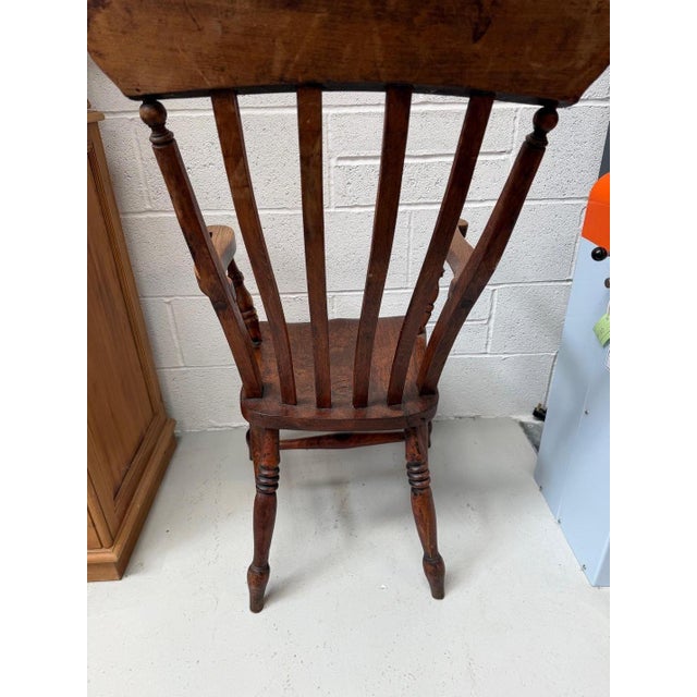 Windsor Chair in Elm For Sale - Image 5 of 11