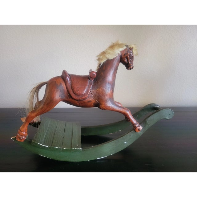 Vintage Wooden Rocking Horse For Sale - Image 13 of 13