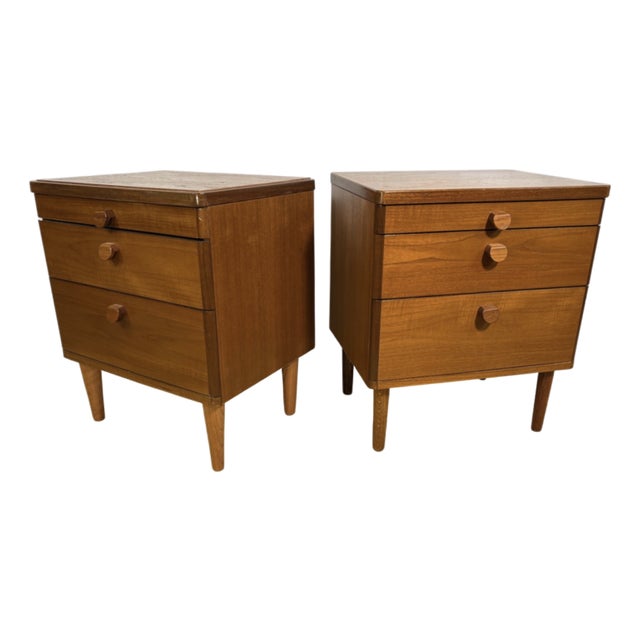 Mid-Century Modern Teak Bedside Cabinets from Stag, 1960s, Set of 2 For Sale