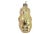 Vintage Mid-century European glass bear Christmas holiday tree ornament in amber, topaz, citrine and gold with matte...