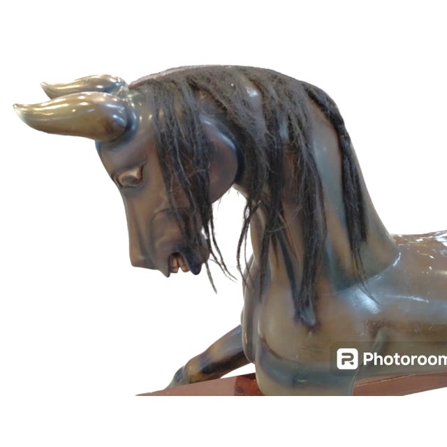 Magnificent and rare rocking horse from Indonesia and purchased in the 1950s by a collector who lived there. The...