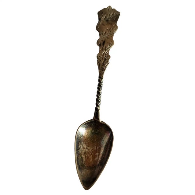 Early 20th Century Antique Sterling Silver Vintage Demitasse Spoon For Sale - Image 5 of 8