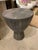 Great side table in a faux shagreen material. Perfect size next to sofa or between a pair of chairs. Interesting shape...