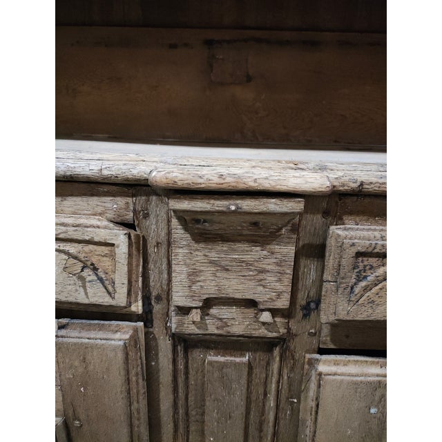 Late 18th Century French Louis XV Provincial Oak Buffet À Deux Corps, Circa 1770 For Sale - Image 15 of 15