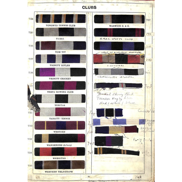 Regimental, Old Boys, School & Club Colours. 1937 Book of Swatches For Sale - Image 14 of 18