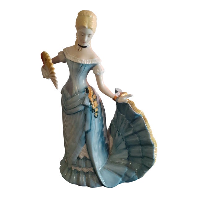 1980s Franklin Mint Porcelain Handpainted Figurine "Arabella the Waltz" For Sale