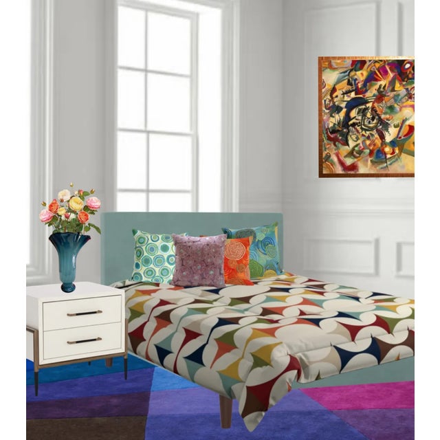 Art Glass Bluish Teal Handkerchief Vase For Sale In New York - Image 6 of 12